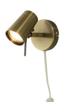 Aneta Lighting PILOT 1-SPOT vegg, antik, GU10 (7041661259980)