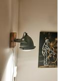 Aneta Lighting ALASKA vegglampe,  jerngrå/ tre,  GU10 (7041661265431)