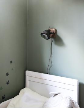 Aneta Lighting ALASKA vegglampe,  jerngrå/ tre,  GU10 (7041661265431)