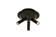 Aneta Lighting ARTIC takspot rund 3-lys, svart, 3 x 6W LED (7041661267862)