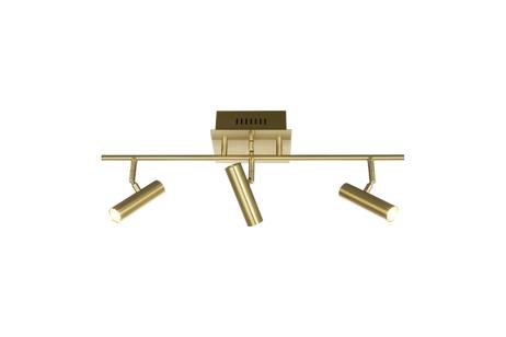 Aneta Lighting ARTIC takspot rett 3-lys, matt messing, 3 x 6W LED