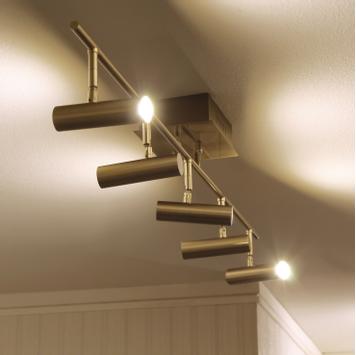 Aneta Lighting ARTIC takspot rett 5-lys, matt messing, 5 x 6W LED (7041661267961)