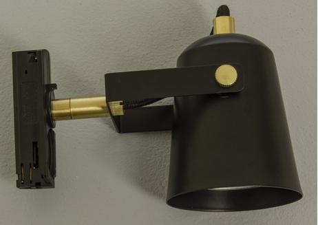 Aneta Lighting METZ takspot rett 5-lys, svart/ matt messing, GU10 (7041661271500)