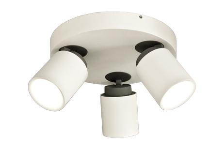 Aneta Lighting ROLLO 3-SPOT plate, hvit/grå, 3 x GU10 (7041661258228)