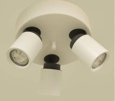 Aneta Lighting ROLLO 3-SPOT plate, hvit/grå, 3 x GU10 (7041661258228)