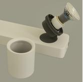 Aneta Lighting ROLLO 3-SPOT rekke, hvit/grå, 3 x GU10 (7041661258235)