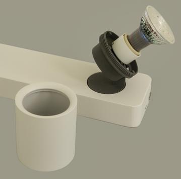 Aneta Lighting ROLLO 3-SPOT rekke, hvit/grå, 3 x GU10 (7041661258235)