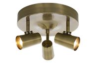 Aneta Lighting PILOT 3-SPOT plate, antik, 3 x GU10 (7041661259997)