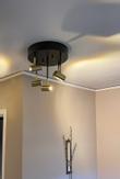 Aneta Lighting GUSTO takspot, svart/ mässing,  5 x 5W LED (7041661261242)