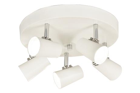 Aneta Lighting PILOT 5-SPOT plate, hvit, 5 x GU10 (7041661261372)