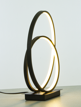 Aneta Lighting LOOP bordlampe,  svart, LED, 3-trinns dimmer (7041661274129)