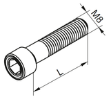 Baks Monteringsskrue til midtholder/ sideholder (898525)