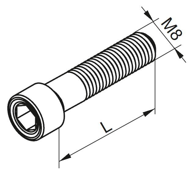 Baks Monteringsskrue til midtholder/ sideholder (898525)