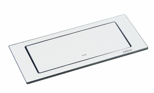 EVOLINE BackFlip matt hvitt stål - 2x stikk 1x USB-C lader (1504387)