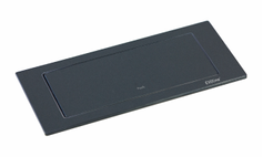 EVOline BackFlip matt sort stål - 2x stikk 1x USB-C lader