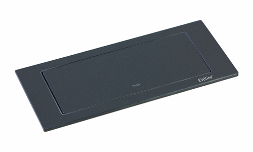 EVOline BackFlip matt sort stål - 2x stikk 1x USB-C lader (1504388)