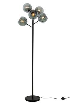 Aneta Lighting ATOM gulvlampe 5-lys opp, svart/ sotet,  5 x E14 (7041661274211)