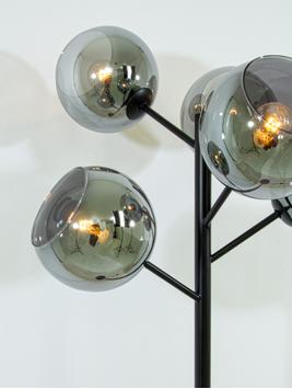 Aneta Lighting ATOM gulvlampe 5-lys opp, svart/ sotet,  5 x E14 (7041661274211)