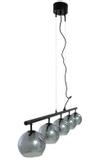 Aneta Lighting ATOM taklampe 5-lys rett, svart/ sotet,  5 x E14 (7041661274204)