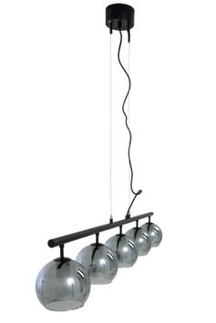 Aneta Lighting ATOM taklampe 5-lys rett, svart/ sotet,  5 x E14 (7041661274204)