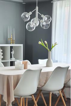 Aneta Lighting ATOM taklampe 5-lys, hvit/ klart (7041661274150)