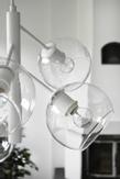 Aneta Lighting ATOM taklampe 5-lys, hvit/ klart (7041661274150)