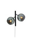 Aneta Lighting ATOM vegglampe 2-lys, svart/ sotet,  2 x E14 (7041661274235)
