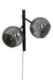 Aneta Lighting ATOM vegglampe 2-lys, svart/ sotet,  2 x E14 (7041661274235)