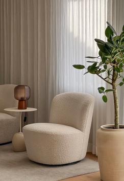 Aneta Lighting AURA bordlampe,  brunbeis/ brun,  E27 (7041661273771)