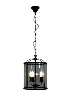 Aneta Lighting BUDGIE taklampe 28 cm, svart/ sotet,  3 x E14 (7041661274549)