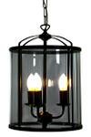 Aneta Lighting BUDGIE taklampe 28 cm, svart/ sotet,  3 x E14 (7041661274549)