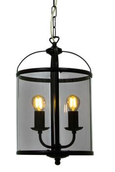 Aneta Lighting BUDGIE taklampe, 23 cm, svart/ sotet,  2 x E14 (7041661274532)