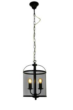 Aneta Lighting BUDGIE taklampe, 23 cm, svart/ sotet,  2 x E14 (7041661274532)