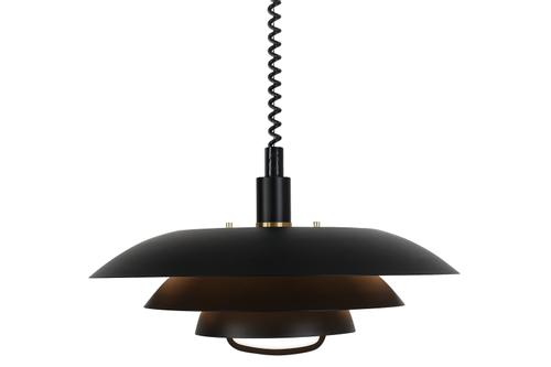Aneta Lighting EPSILON taklampe med heis, svart, E27 (7041661274624)