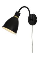 Aneta Lighting IDRE vegglampe, svart, E27