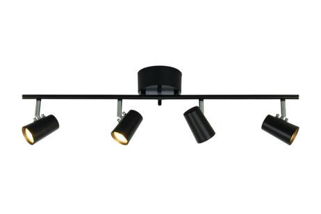 Aneta Lighting PILOT takspot rak 4:a, svart, 4 x GU10 (7041661273818)