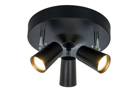 Aneta Lighting PILOT takspot rund 3-lys, svart, 3 x GU10