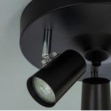 Aneta Lighting PILOT takspot rund 3-lys, svart, 3 x GU10 (7041661273801)