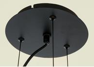 Aneta Lighting OMEGA taklampe, svart m svart takkopp, 4 x E27 (7041661269668)