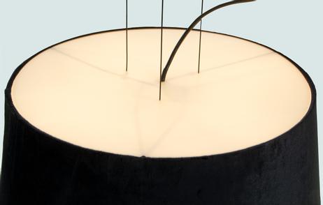 Aneta Lighting OMEGA taklampe, svart m svart takkopp, 4 x E27 (7041661269668)