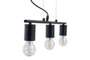 Aneta Lighting STRICT taklampe 3-lys rett, svart, 3 x E27 (7041661271920)