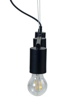 Aneta Lighting STRICT taklampe 3-lys rett, svart, 3 x E27 (7041661271920)