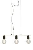 Aneta Lighting STRICT taklampe 3-lys rett, svart, 3 x E27 (7041661271920)