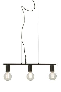 Aneta Lighting STRICT taklampe 3-lys rett, svart, 3 x E27 (7041661271920)