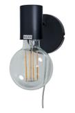 Aneta Lighting STRICT vegglampe,  svart, E27 (7041661271906)
