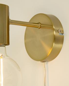 Aneta Lighting STRICT vegglampe,  matt messing, E27 (7041661272453)