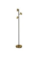 Aneta Lighting SYLINDER golvlampe 3-lys, svart/messing, 3 x 5W LED