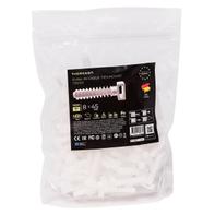 ThorgeOn Stripsfeste for mur ø8mm 100stk hvit