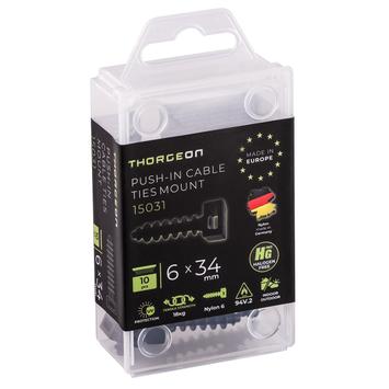 ThorgeOn Stripsfeste for mur ø6mm 10stk sort