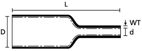 HellermannTyton HellermannTyton Krympeslange Tredux 12/3 Sort (1m) (1808610)